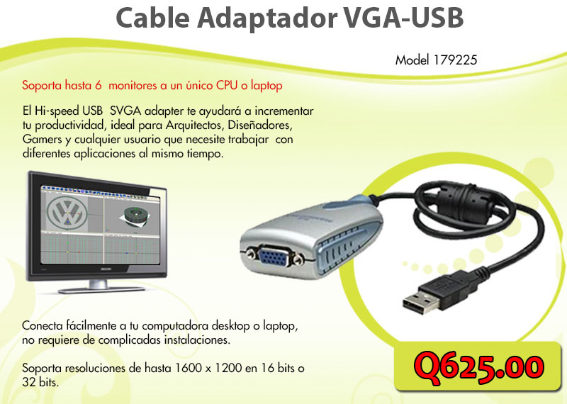Adaptador VGA a USB - Sistemas Alternativos